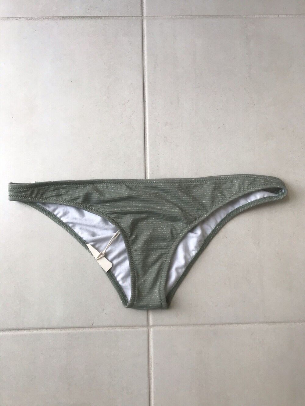 Rhythm Bikini Bottom Multicolor Striped Swimwear